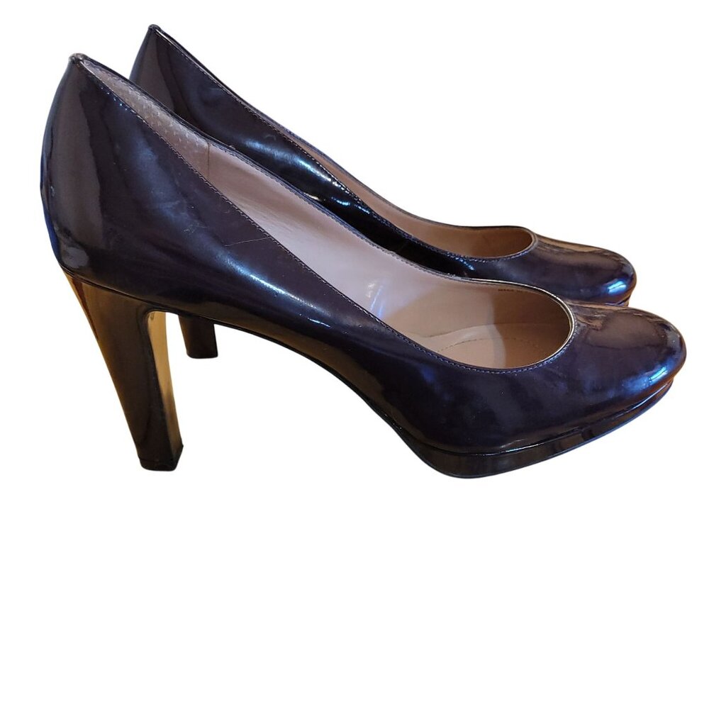 Tahari Women's Size 10M Carol Dark Brown Patent Leather High Heels 4" Spike - Picture 10 of 10